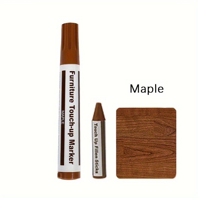 Wood Wax Filler Stick, Furniture Crayons Touch Up Pens, Black Brown, 2Pcs