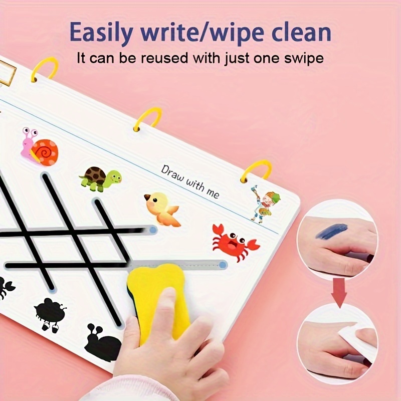 Reusable Magic Tracking Exercise Book Montessori Education Stationery