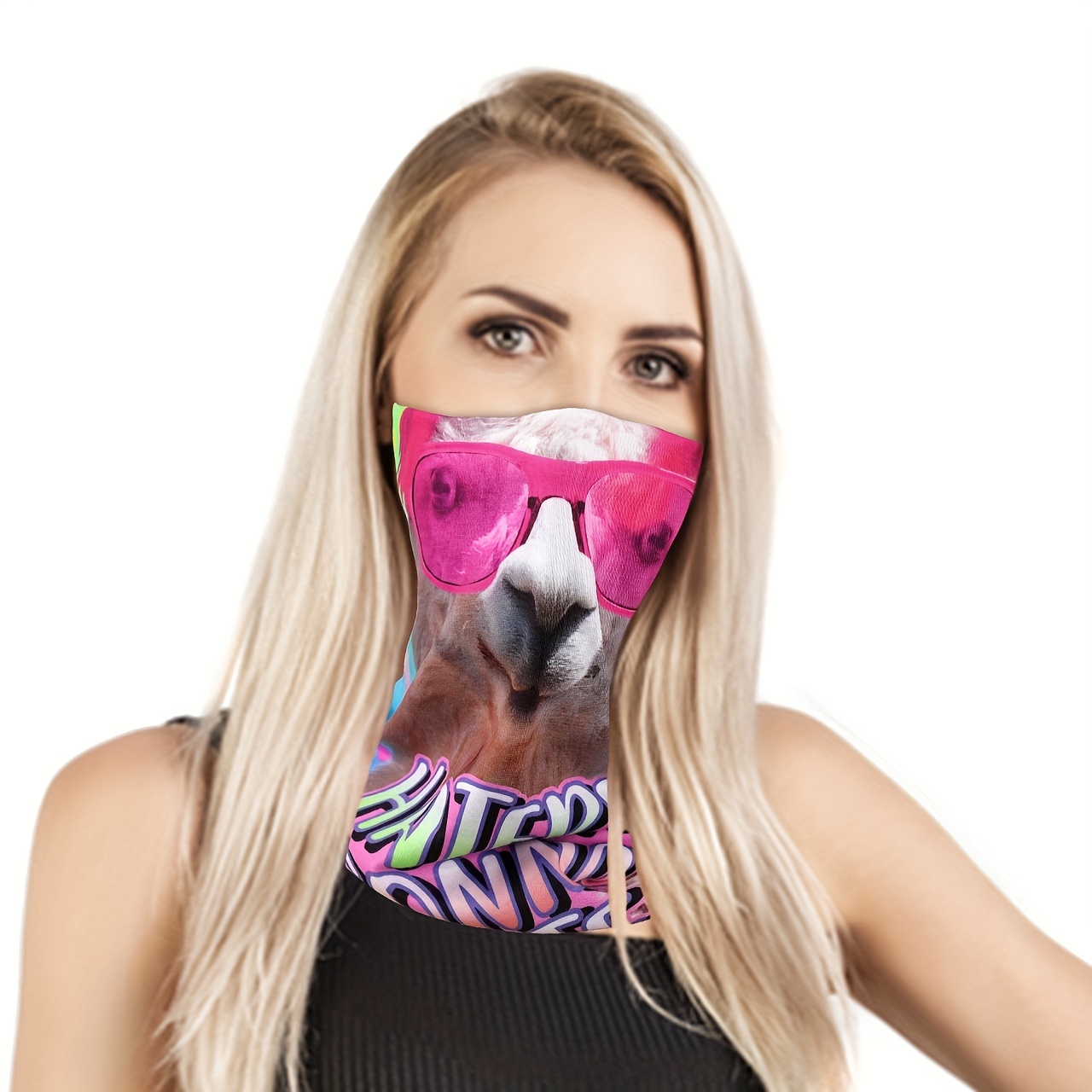 Cartoon Print Ice Mask Breathable Neck Gaiter Balaclava Dust UV Protection
