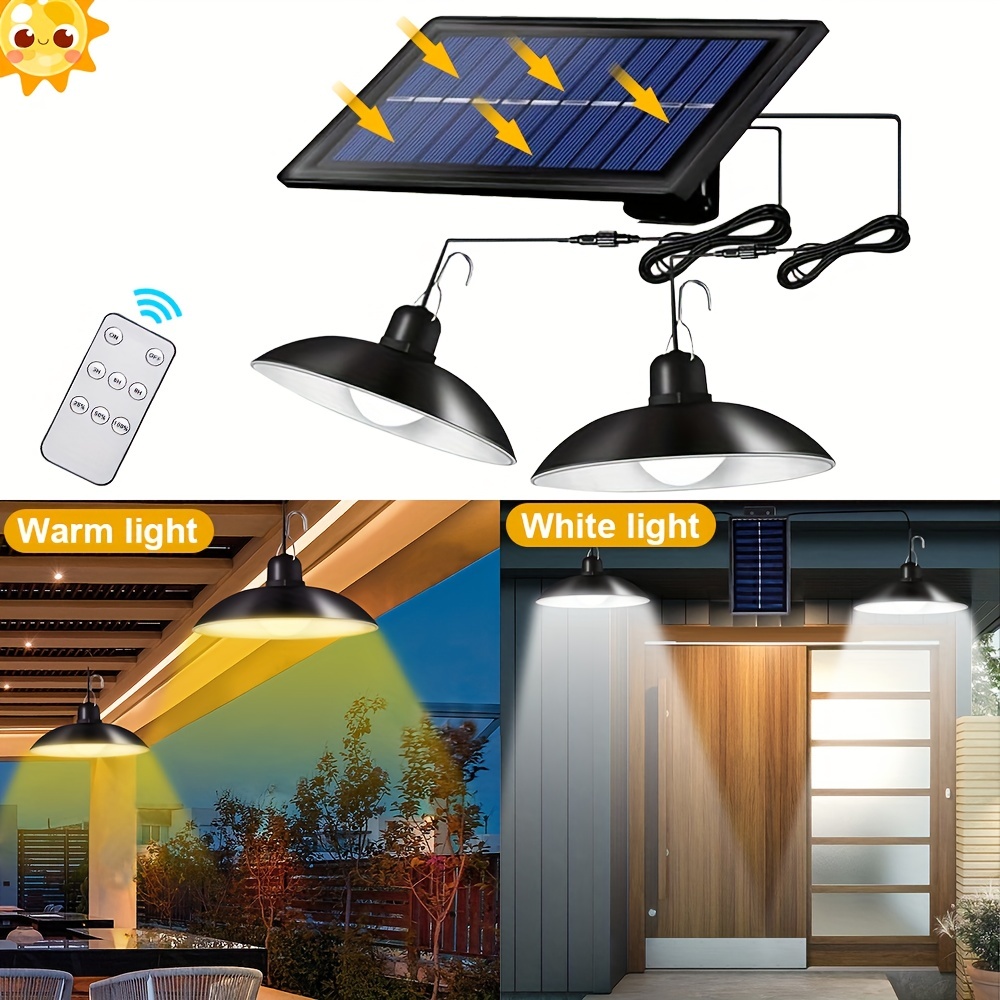 Lámpara Solar colgante con Control remoto para interior y exterior