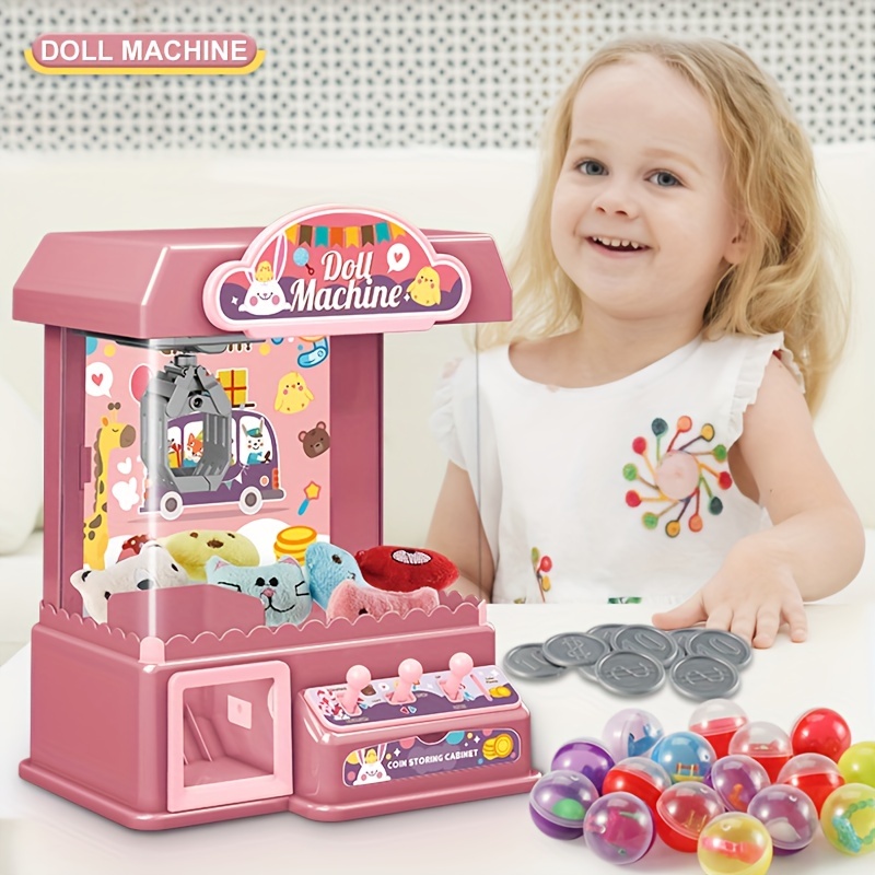 Claw Machine for Kids, Mini Claw Machine Candy Dispenser Toys for  Girls,Kids Claw Machine Arcade Game Toy Vending Machine with 10 Mini Plush