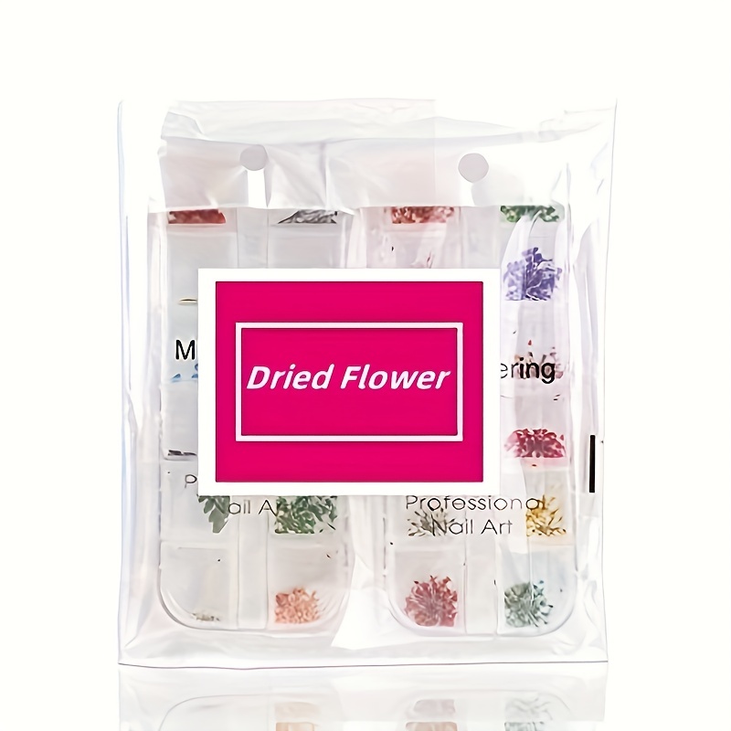 3d Nail Dried Flowers Mini Real Natural Flowers Applique - Temu