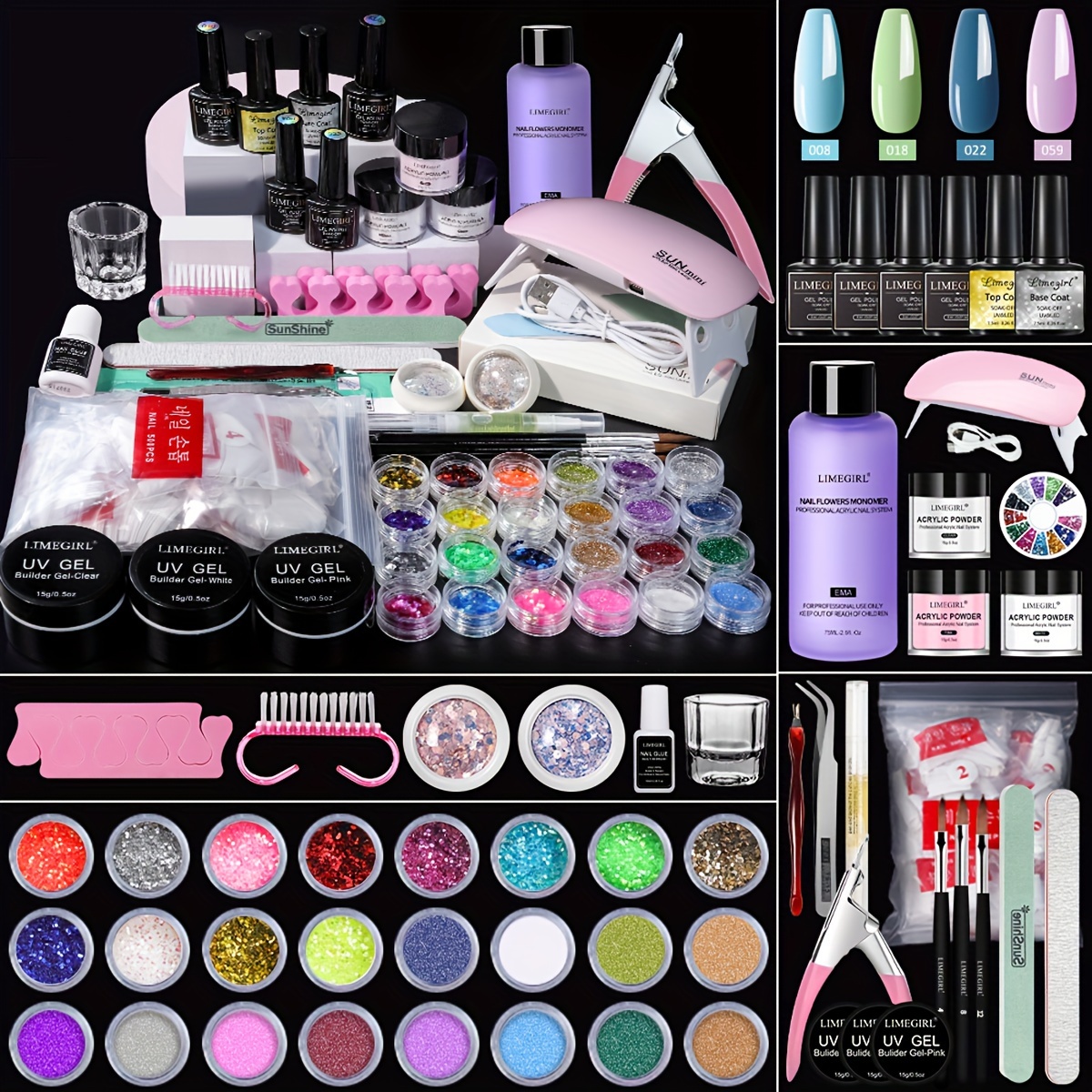 Professional Acrylic Nail Kit With Everything Full Set For - Temu