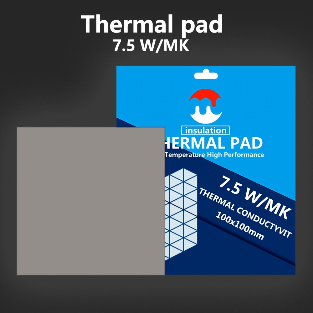 20 W/mK Thermal conductivity Thermal pad 100x100mm High quality CPU  Heatsink Cooling Conductive Silicone Pad thermal insulation