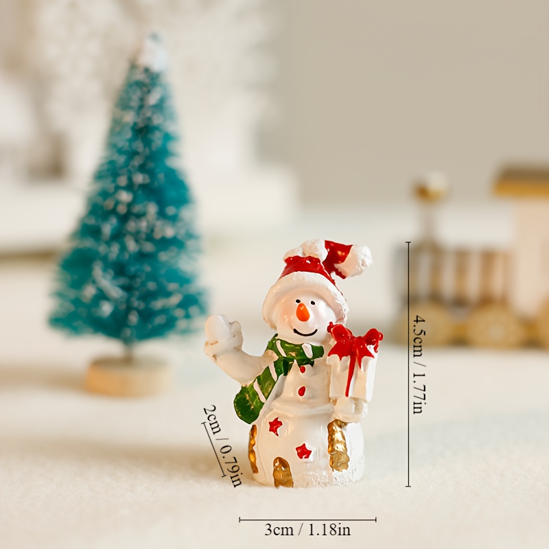 1pc Christmas Resin Micro Landscape Miniature Ornaments DIY Xmas