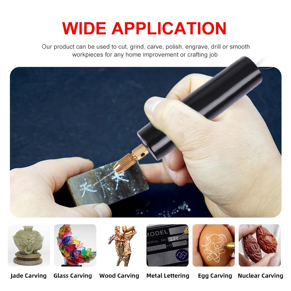 Charging Speed Mini Electric Grinder Nail Drill Polished Jade Nuclear  Engraving Machine Hand-held Wood Micro Small Electric Drill