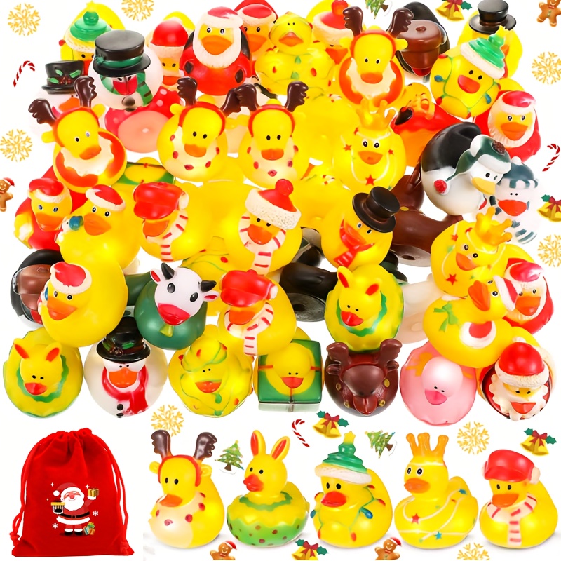 4PCS Trump Duck Squeak Bath Duck Baby Bath Toys Rubber Duck Funny