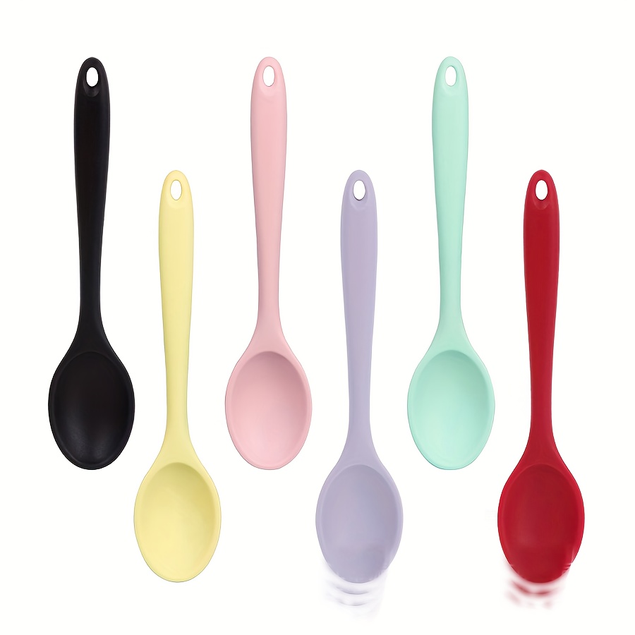 Spoon, Dinner Spoon, Coffee Spoon, Silicone Mixing Spoons, Silicone  Nonstick Spoon, Kitchen Cooking Spoon, Baking Serving Spoons, Utensil For  Kitchen Cooking Mixing Baking Serving And Stirring, Kitchen Stuff - Temu