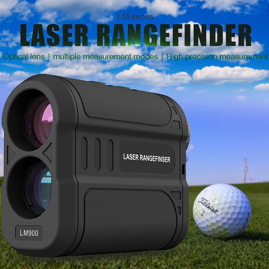 ゴルフ距離計 レーザー距離計 ゴルフ計測器 USB充電 PUレザーゴルフ