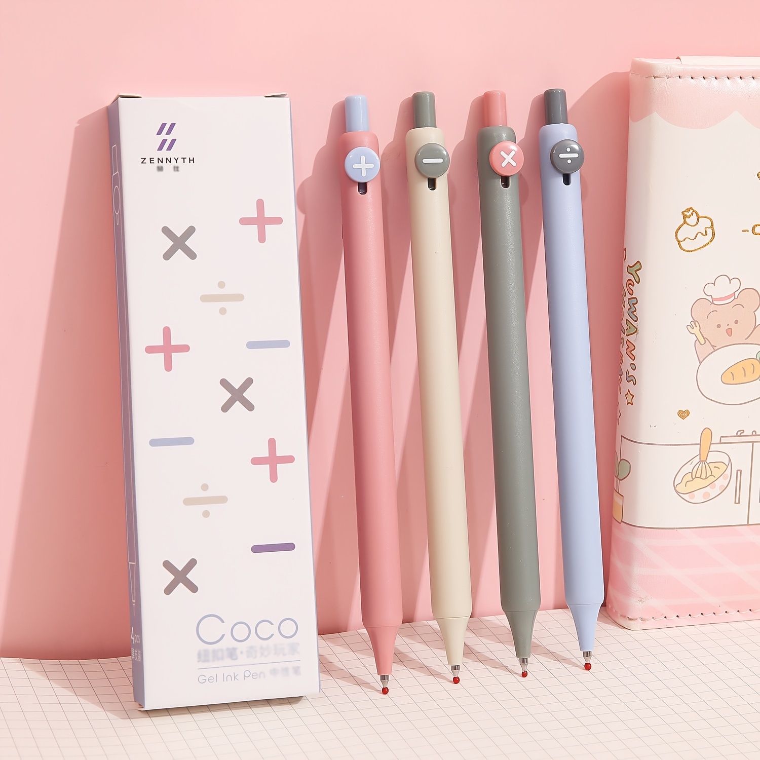 1 stylo à encre gel Kawaii de 0,5 mm-Pour enfants-Cadeau de bureau