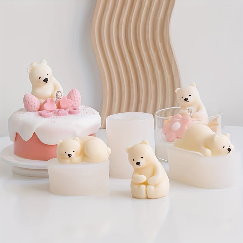 3d Silicone Mold Bear Fondant Mold For Diy Pudding Chocolate - Temu