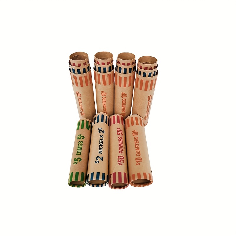 Coin Packaging Paper Round Tube Shaped Coin Packaging Paper Color