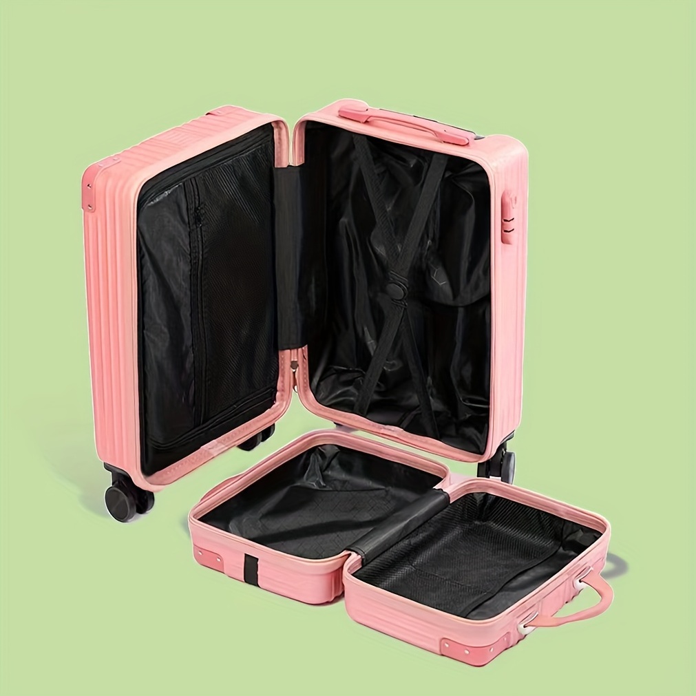 2pc travel big and small suitcase set with large capacity and password lock for travel vacation holiday daily use 20 inch trolley suitcase ideal choice for gifts details 5