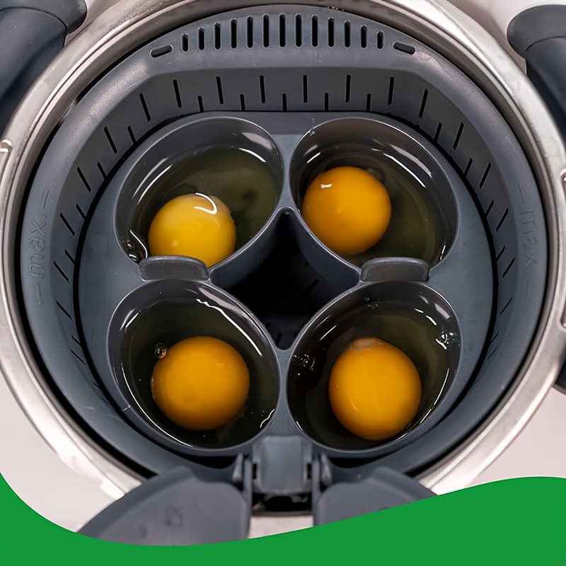 1 Egg Maker, 4 Egg Molds Steam Basket For Thermomix Tm5 Tm6, Egg Poacher,  Food Grade Pp Egg Mould, Multifunctional Egg Boiler Accessory, Egg Cooker -  Temu