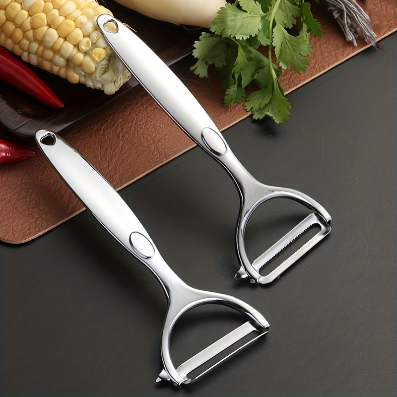 Stainless Steel Vegetable And Fruit Peelers With Non-slip Handle And Sharp  Blade - Easy And Precise Peeling For Kitchen Use - Temu