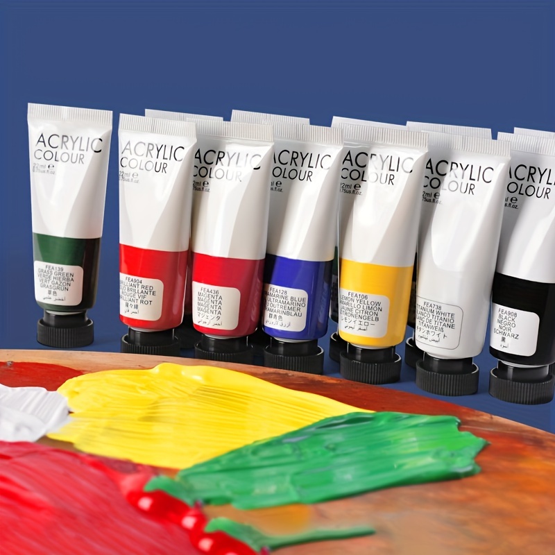 Kit 12 Colori Acrilici Matti da 12ml - Decorazioni Pittura Presepe
