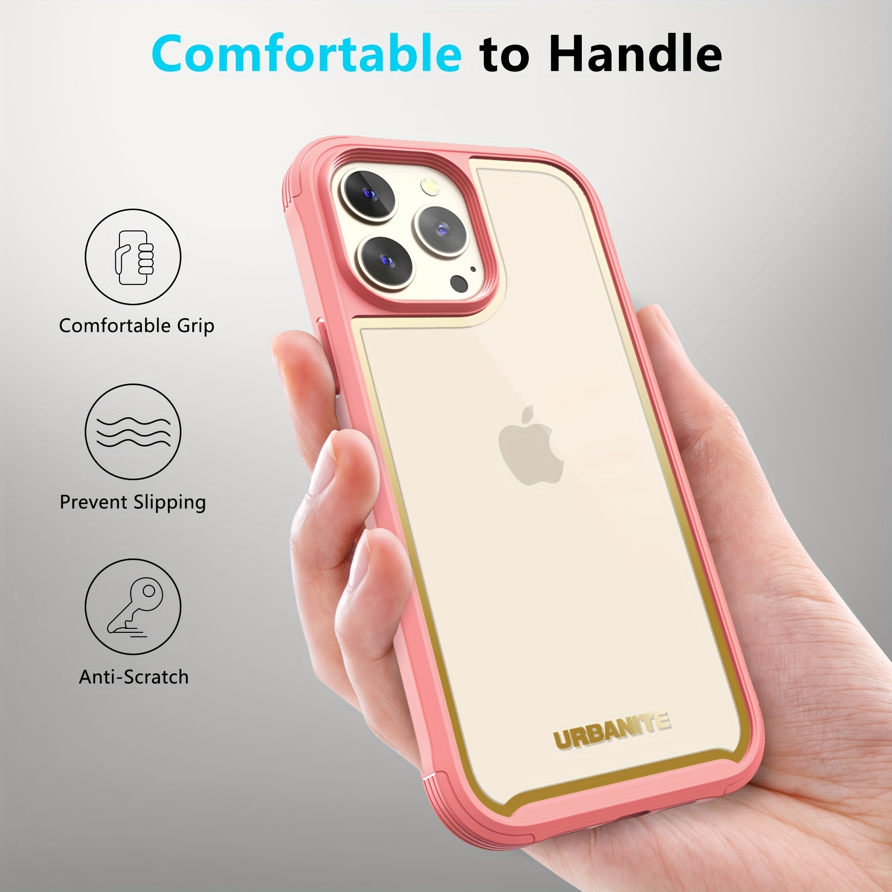 Mica más Funda IPhone 13 Pro Max Transparente Anti golpes