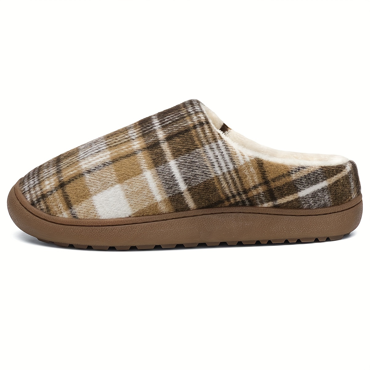 Mens plaid 2025 house slippers