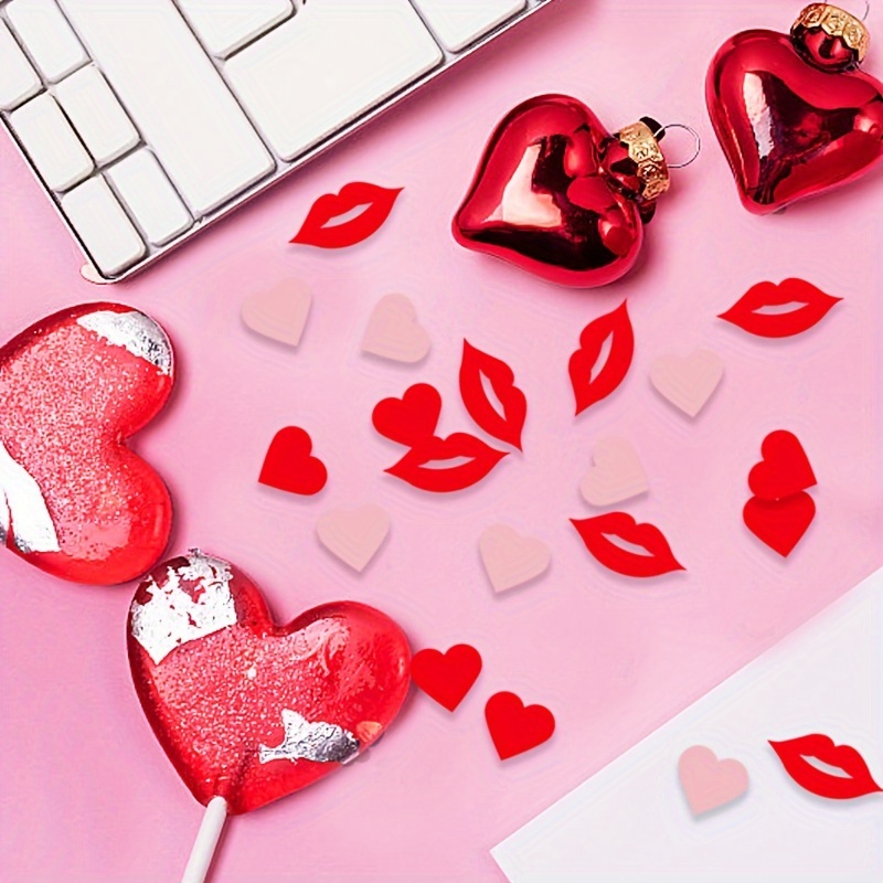 Valentine's Day Wedding Lips Love Heart Confetti Wedding - Temu