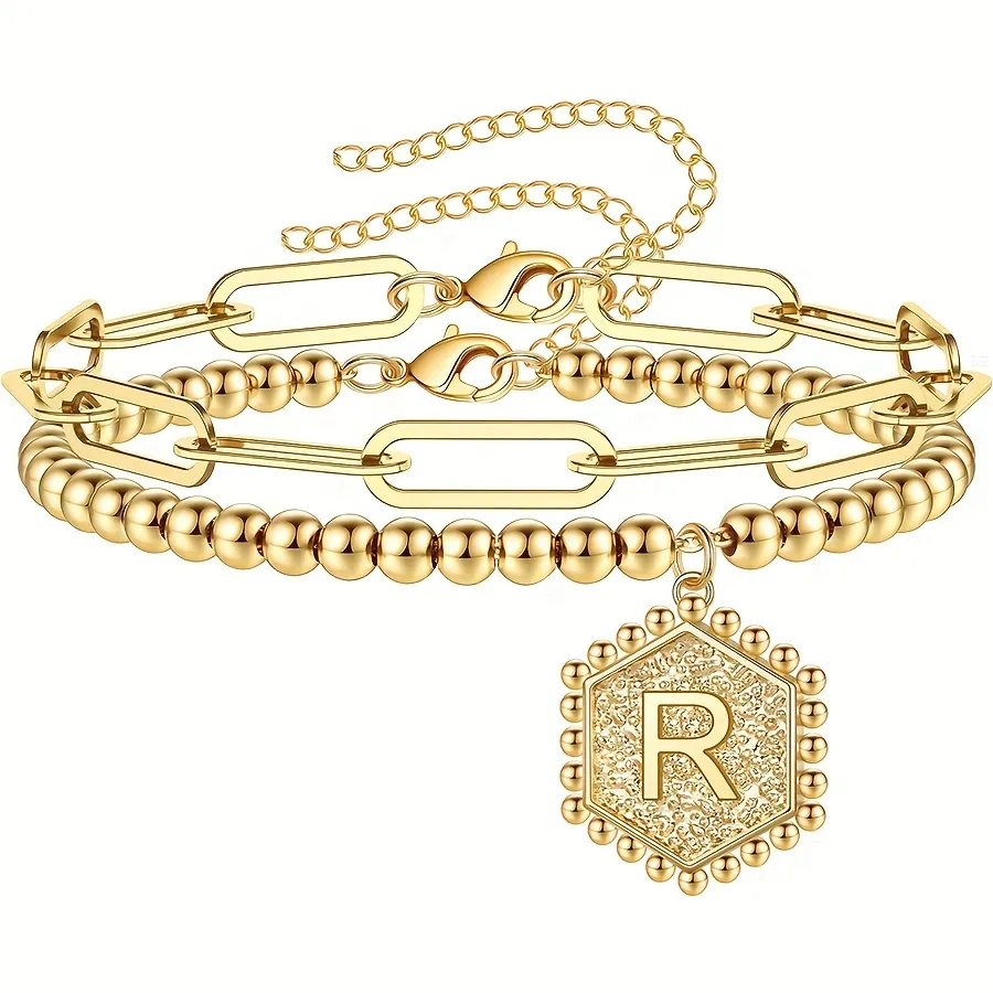 beautiful r letter bracelet