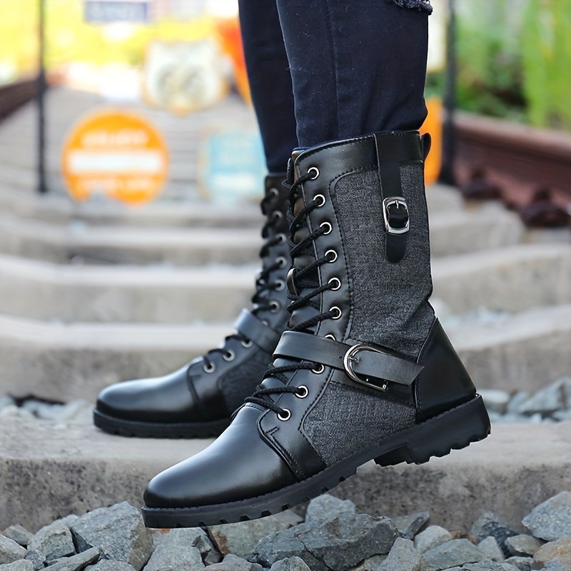 Anti-Slip Rubber Buckle Lacing Wading Boots for Men, 5