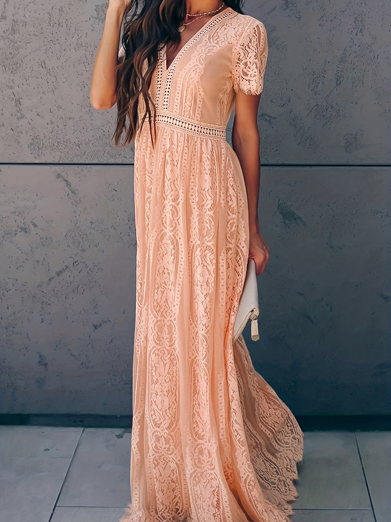 Ankle length clearance lace dress