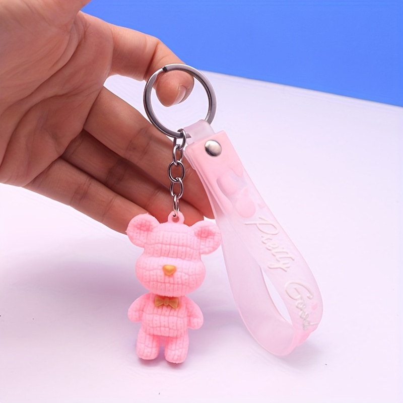 Cute Bear & Astronaut Charm Keychain - Add A Touch Of Fun To Your Bag Or  Car! - Temu