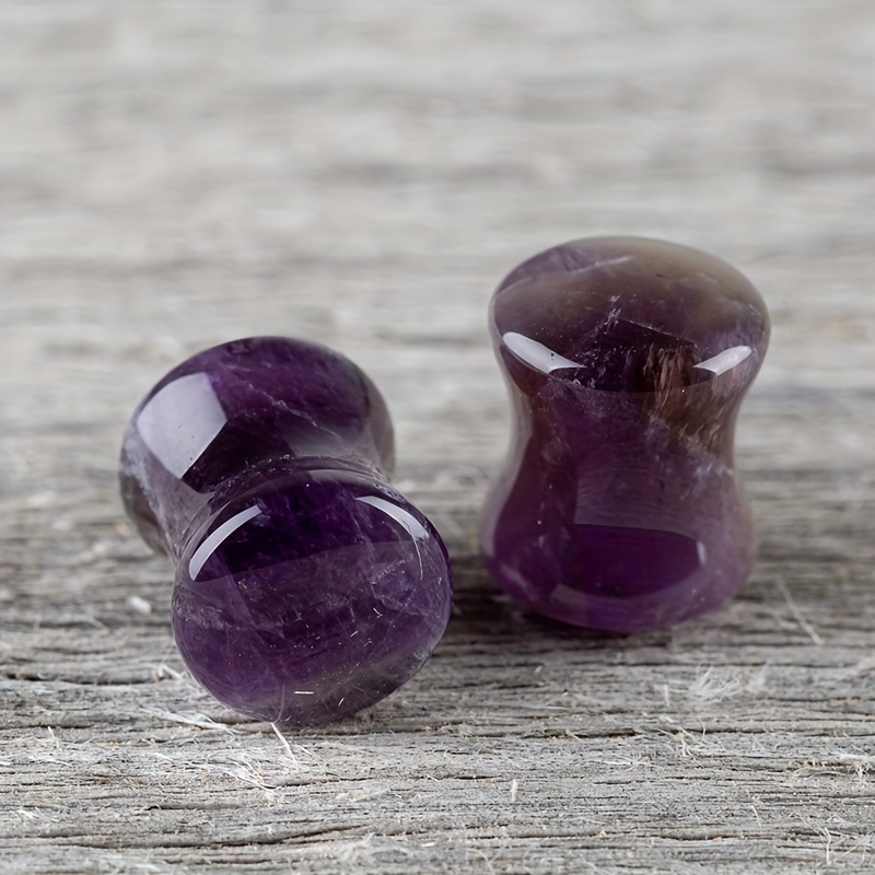 Amethyst store ear tunnels