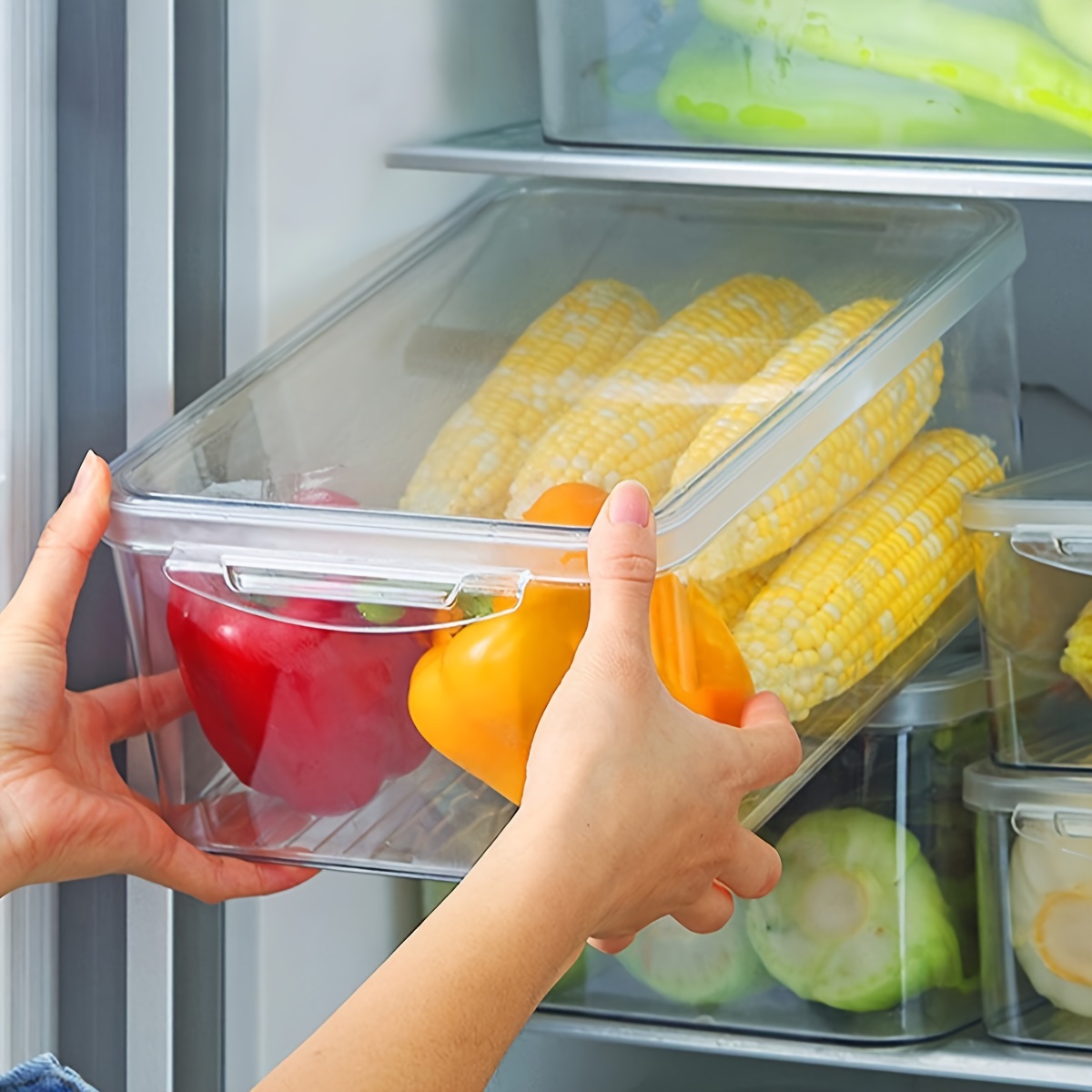 Nuovo Nuovo Frigorifero Organizer Contenitori Frigo Porta Laterale Scatola  Di Immagazzinaggio Alimenti Frutta Verdura Contenitori In Plastica Scatola  Organizzatori Da Cucina Da 0,53 €