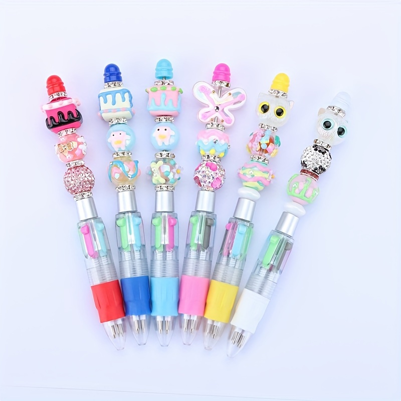 Diy Plastic Beaded Pen Student Handmade Ballpoint Pens - Temu