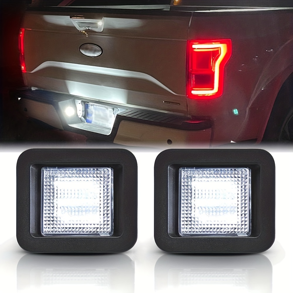 2X LED License Plate Light Rear Bumper Tag Assembly Lamp For Ford F150 F250  F350