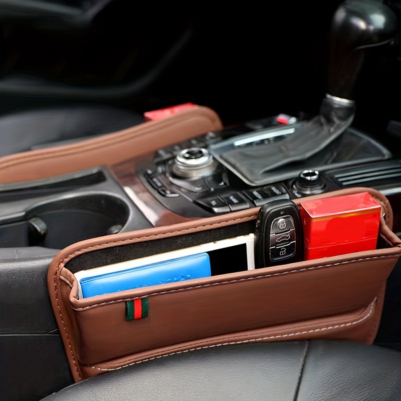 Organize Car Interior Premium Leather Car Seat Filler - Temu
