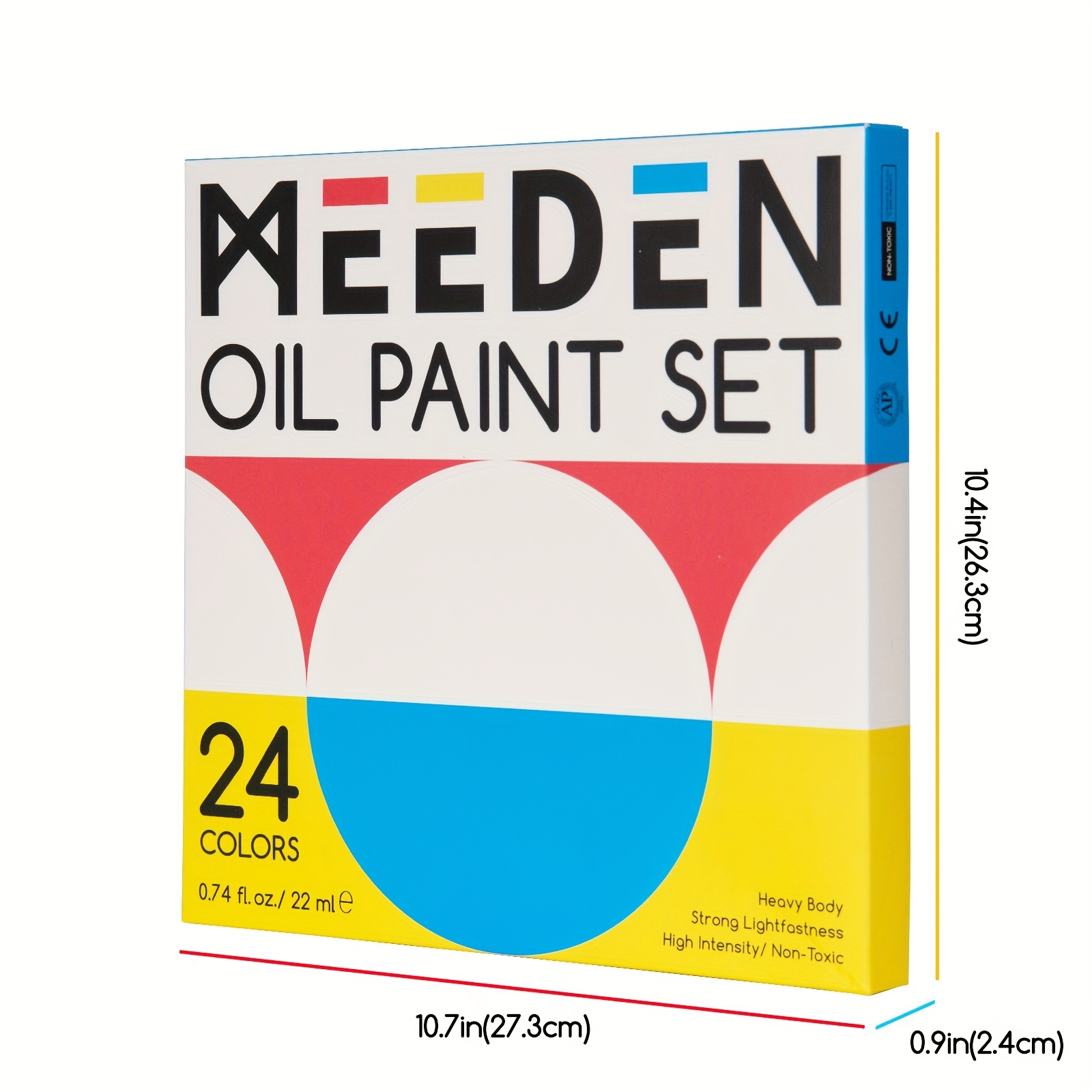 MEEDEN Oil Paint Set, Non-Toxic 24 x 22ml/0.74oz Oil Paints for Canvas  Painting