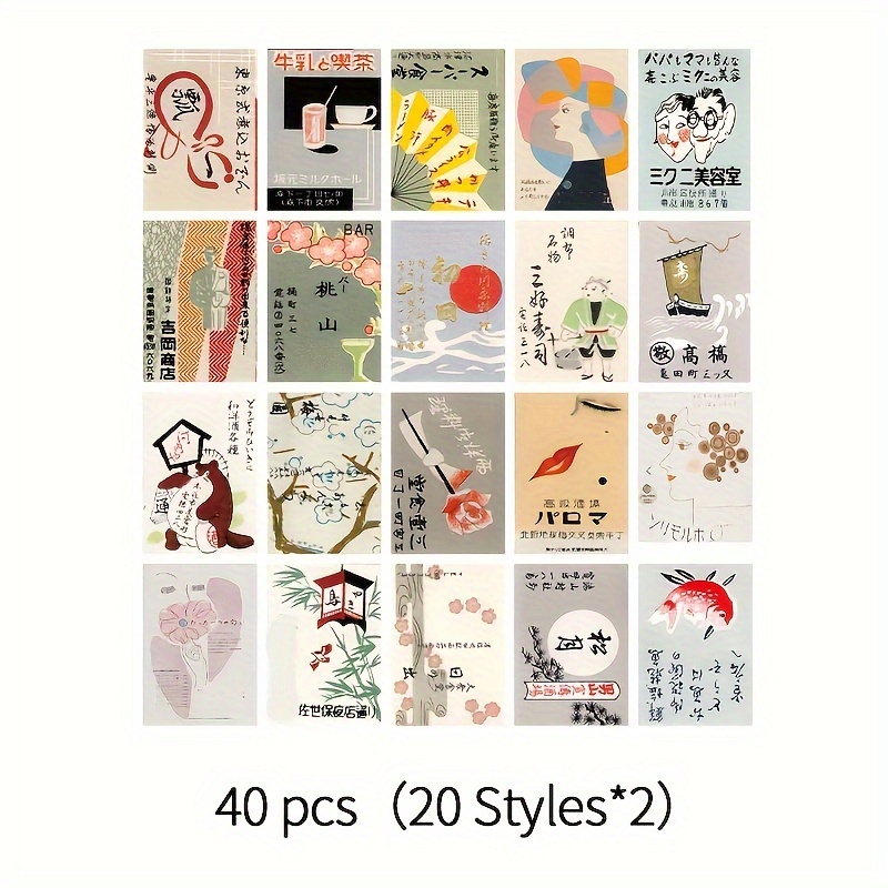 Vintage Japanese Style Stickers Paper Stickers Pack - Temu