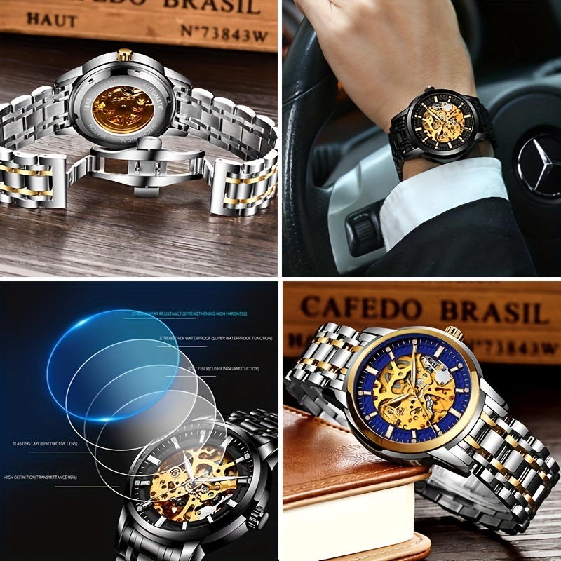 Zunpai Montre M canique Automatique Hommes Montre bracelet Temu