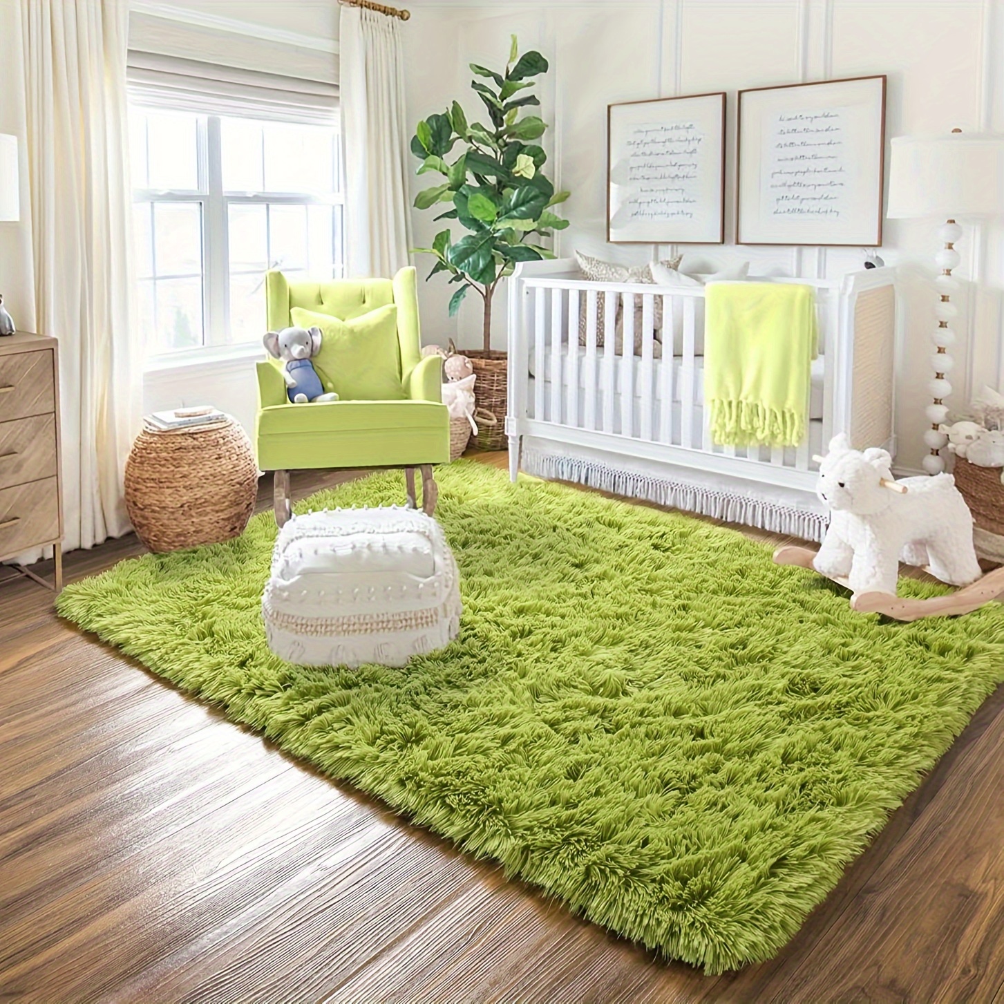 Carpet In Washable Non-Slip Fluffy Soft Bedroom Large Rugs Bedside Floor  Mats