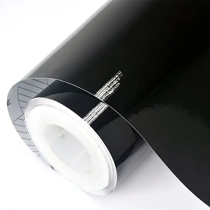Classic Black Glossy Vinyl Gloss Car Wrap Foil Sticker Film - Temu