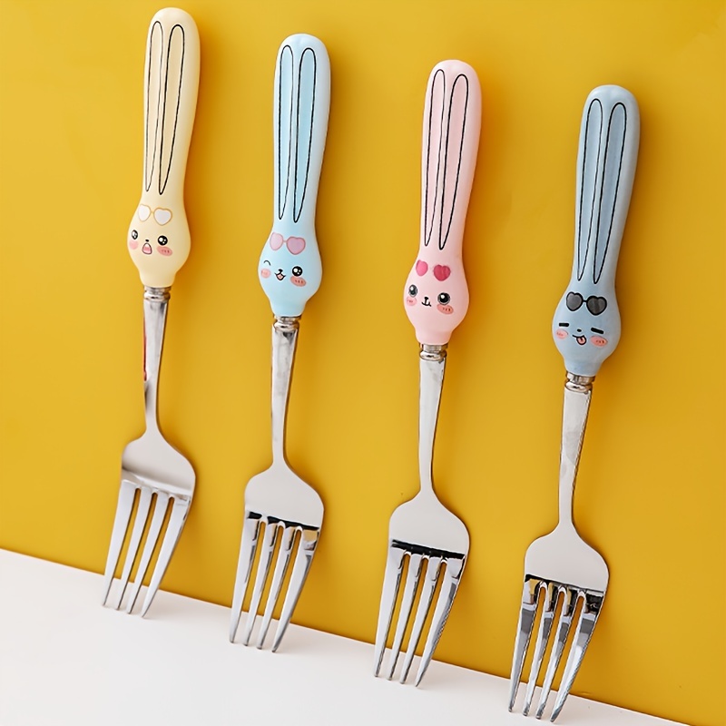 1pc Creative Ceramic Tableware Cartoon Spoon Household Cute Animal