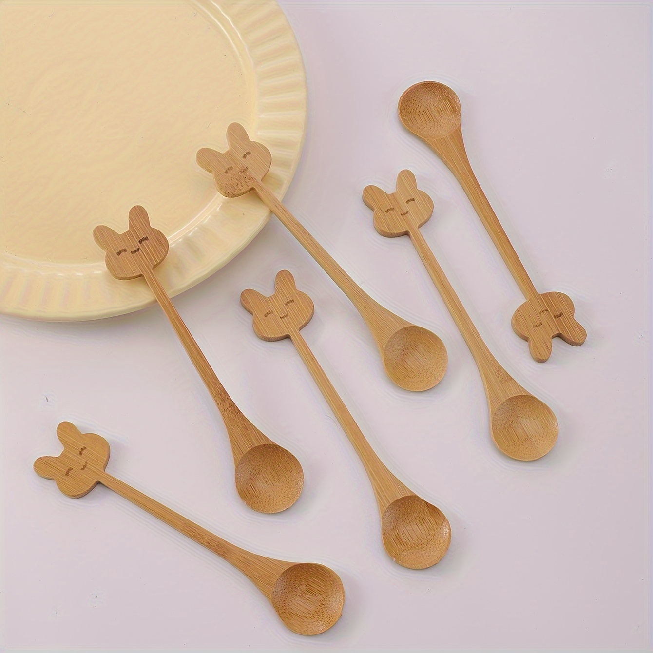 Spoon, Bamboo Cartoon Spoons, Spice Spoons, Cute Kitchen Measuring Spoons,  Tea Spoon, Coffee Spoons, Sugar Measuring Spoons, Small Wooden Spoons,  Short-handled Wooden Spoons For Milk Powder, Home Cooking Measurement  Tools, Kitchen Gadgets 