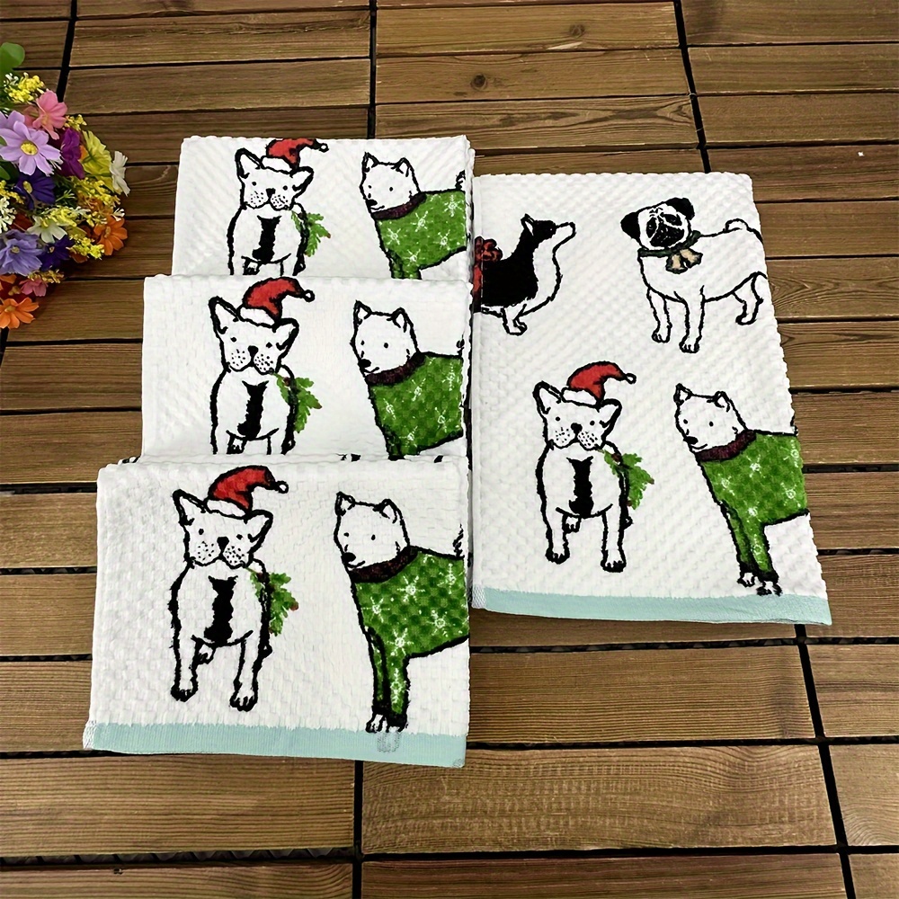 Santa Believe Christmas Village Dual Purpose Kitchen Dish Terry Towel – For  the Love Of Dogs - Shopping for a Cause
