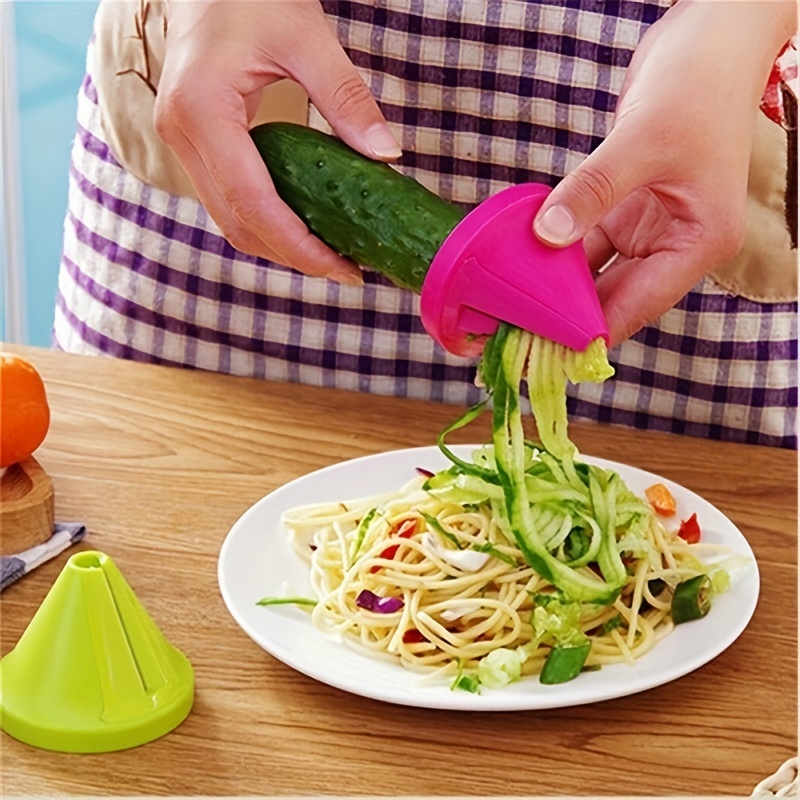 1pc Green Kitchen Vegetable Chopper Slicer, Vegetable Slicer, Zucchini  Noodle Maker, Simple, Stylish And Convenient