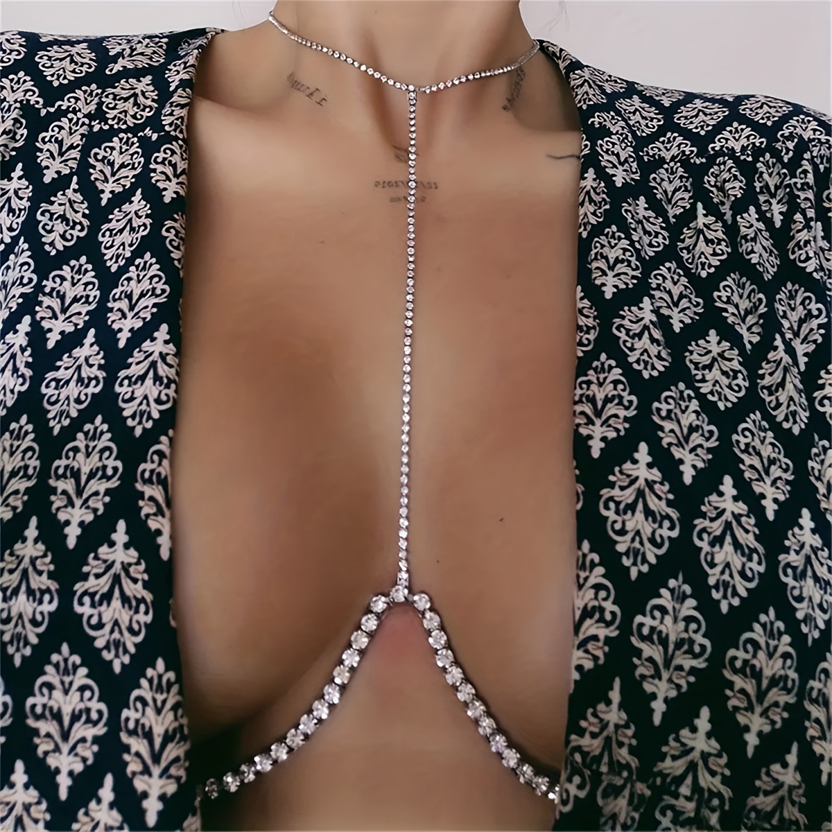 Sexy Body Chain Rhinestone Bra Body Accessories Jewelry - Temu