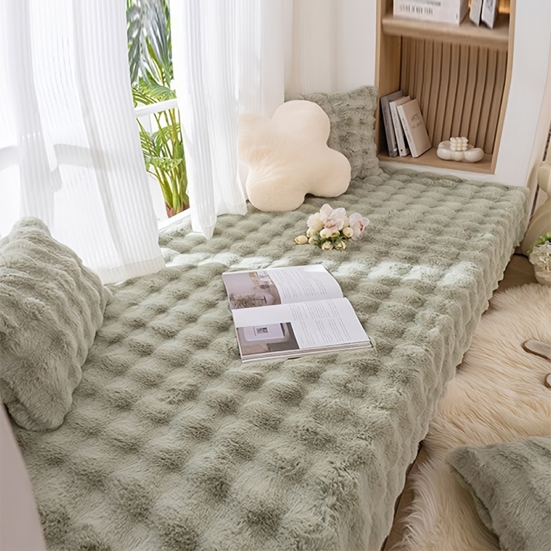 Fluffy Padded Mat In Matcha Green Color Bedroom Minimalist - Temu Canada