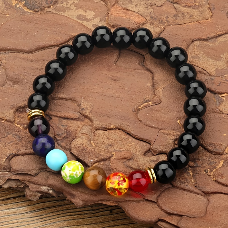 Healing Energy Chakra Blaze Stone Bracelet Fluorescent - Temu