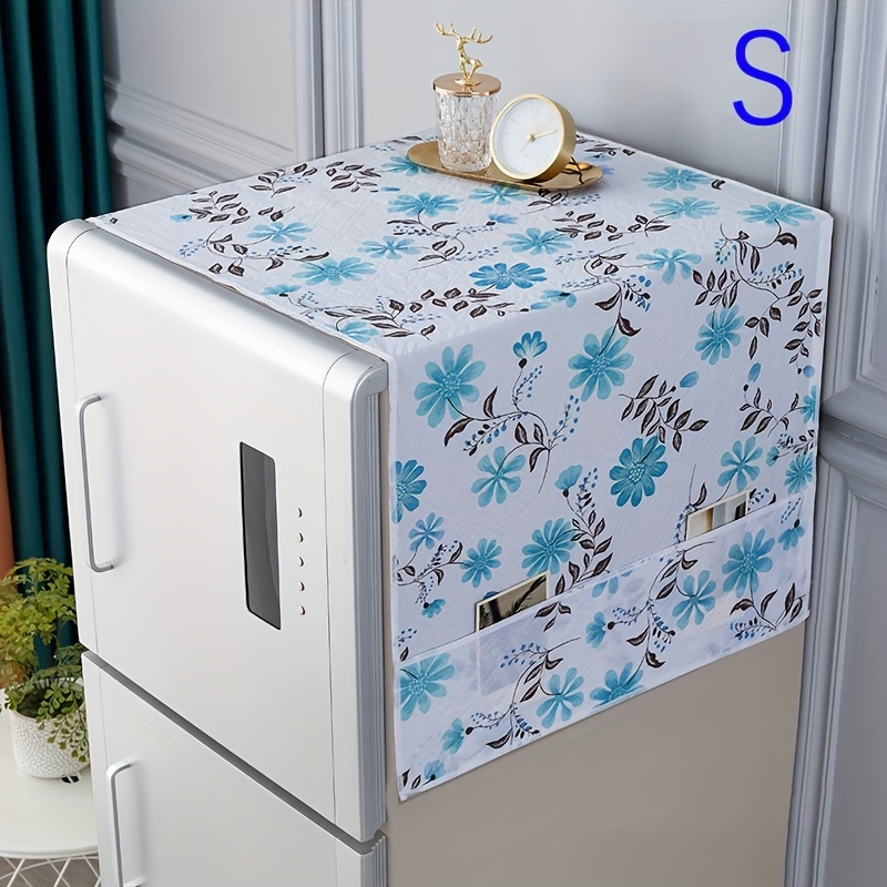 Fridge Cover With Pockets - Washer Dryer Top Protector Mat - All-purpose  Home Decoration For Cabinet, Countertop, Mini Table, Desktop, Refrigerator