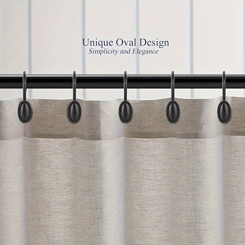Disc Design Shower Curtain Hooks Decorative Curtain Rings - Temu