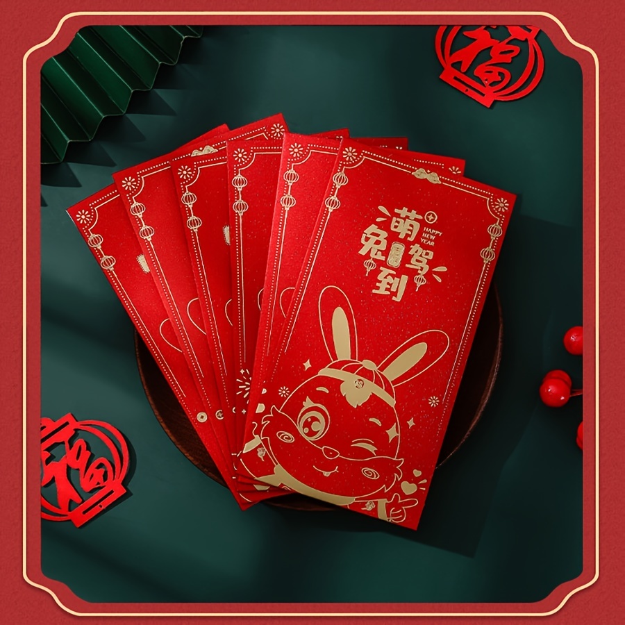  Chinese New Year Red Envelopes 36 Pcs Year of the Lunar Rabbit Red  Envelope Cute Chinese Hong Bao 2023 Lucky Money Envelopes Red Pocket Gift  for Spring Festival Wedding Birthday (