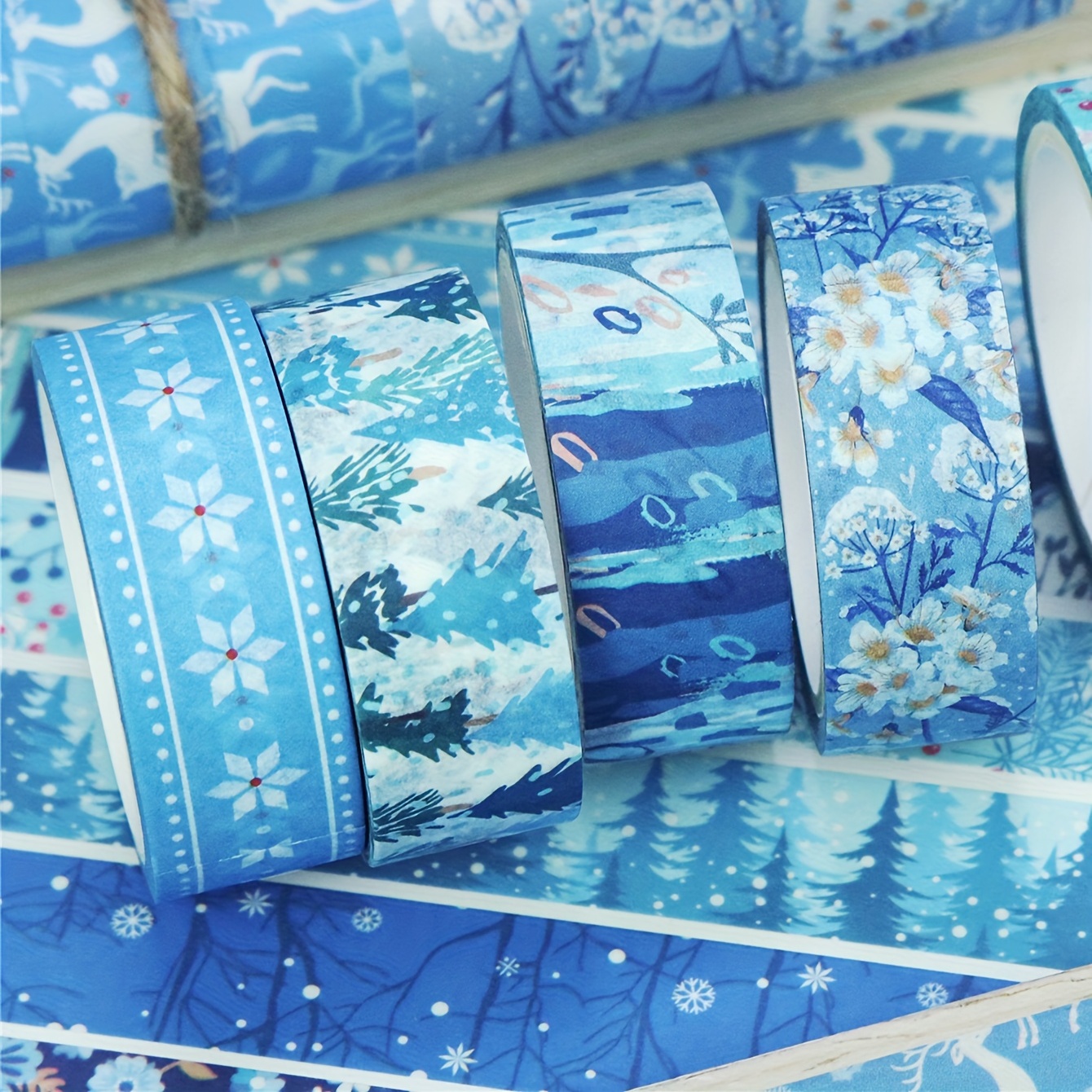 Winter Collection Washi Tape Set Snowflake Decorative - Temu