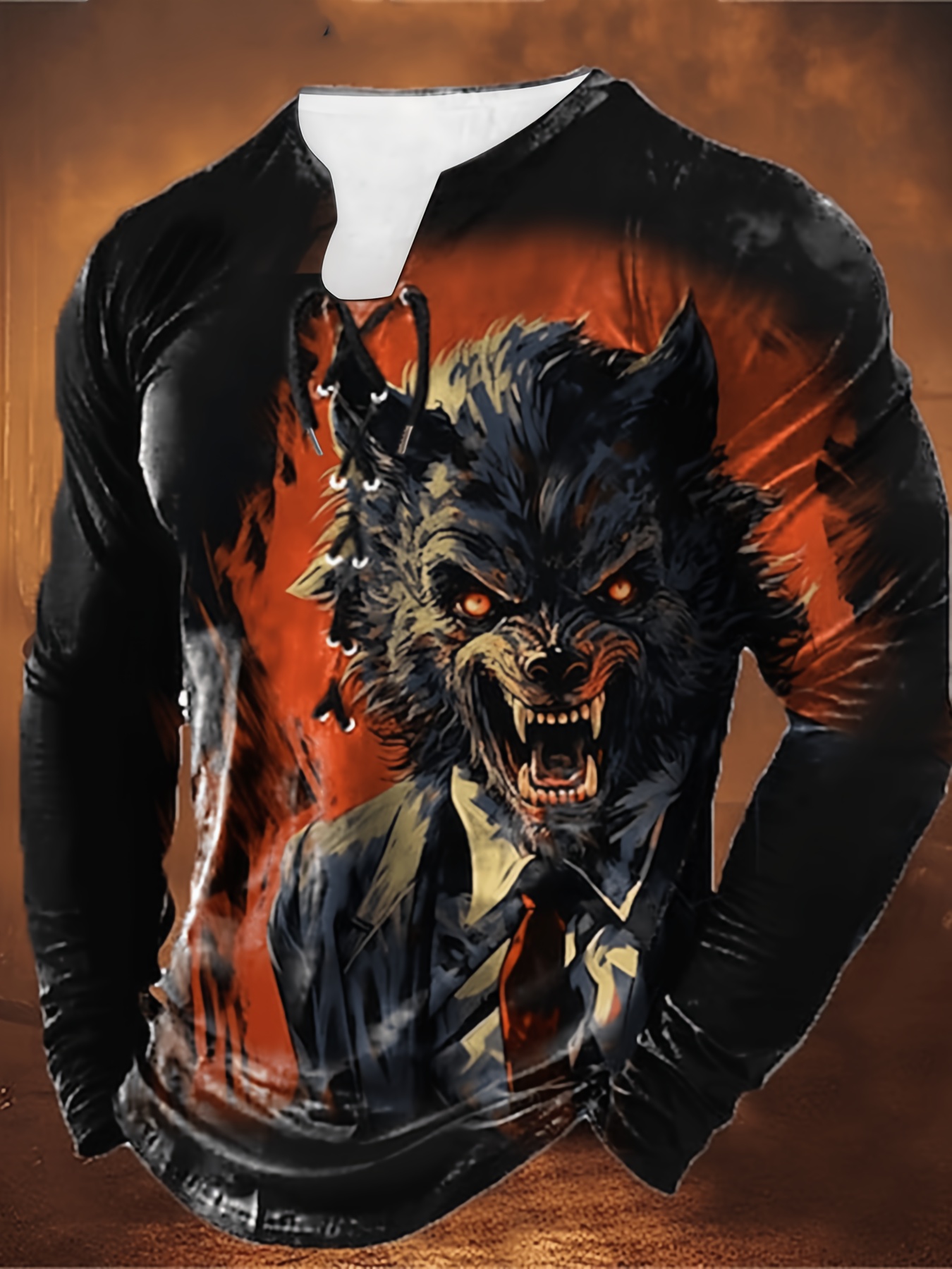  3D Teen Wolf - Camiseta de compresión para hombre, manga larga,  S : Ropa, Zapatos y Joyería