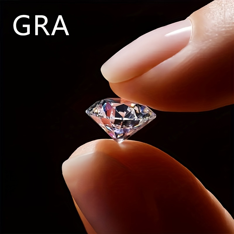 1pc Moissanite Round Brilliant Cut Synthetic Moissanite GRA Certificate,  Ideal choice for Gifts